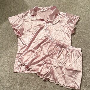 Silky Pink Sleepwear Set